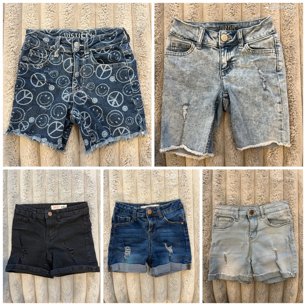 5 pairs girls shorts